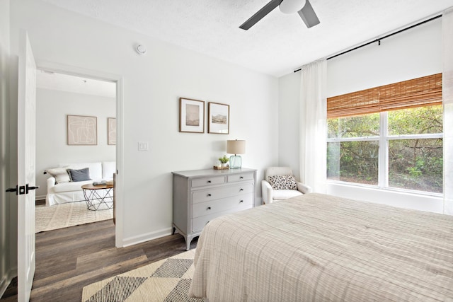 34 Herons Watch Way Unit 1102, Santa Rosa Beach, FL 32459 - bedroom featuring wood finished floors, baseboards, and ceiling fan