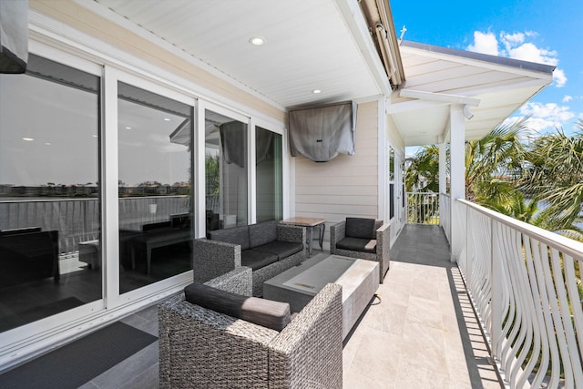 4724 Rendezvous Cv, Destin, FL 32541 - view of patio / terrace with an outdoor hangout area and a balcony