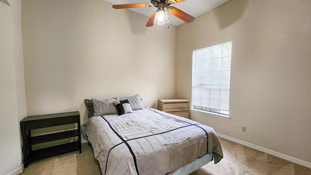 1100 Crosswinds Lndg Unit 21, Fort Walton Beach, FL 32547 - bedroom with light colored carpet, baseboards, and ceiling fan