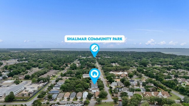 9 5th Ave, Shalimar, FL 32579 - drone / aerial view of a nearby body of water and a forest
