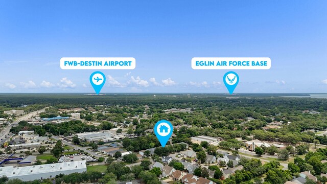 9 5th Ave, Shalimar, FL 32579 - bird's eye view of a heavily wooded area