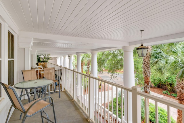 balcony with a porch