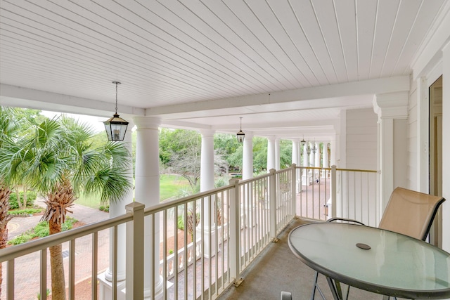 view of sunroom
