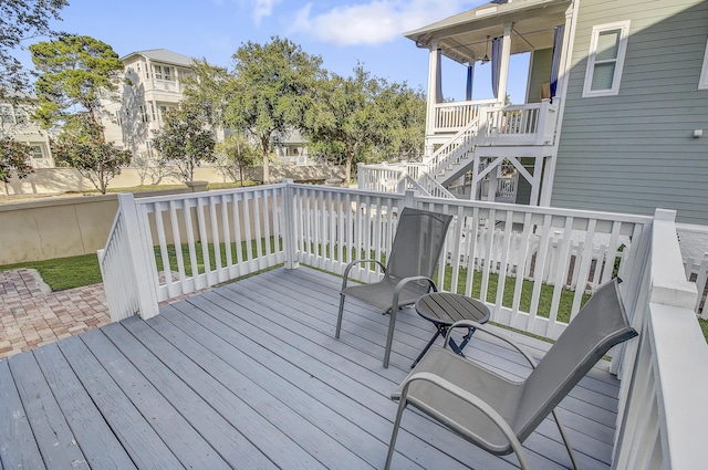 9 Inlet Heights Ln, Inlet Beach, FL 32461 - wooden terrace with stairway