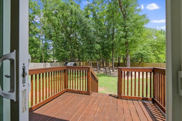 view of wooden deck