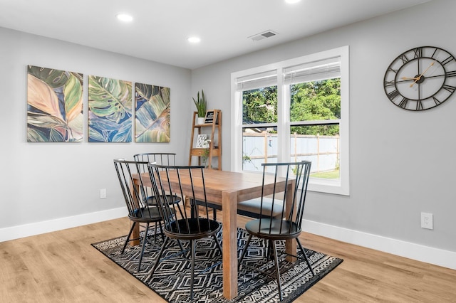 236 Little Canal Dr, Santa Rosa Beach, FL 32459 - dining room with recessed lighting and light wood-type flooring