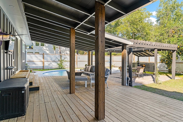 236 Little Canal Dr, Santa Rosa Beach, FL 32459 - wooden terrace with a fenced backyard and a patio