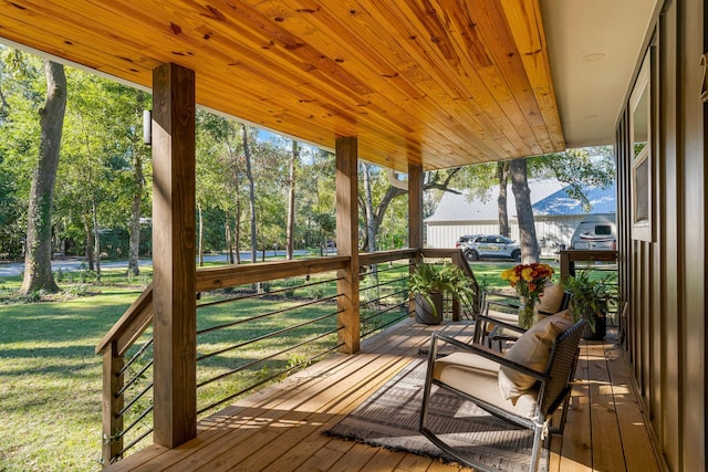 236 Little Canal Dr, Santa Rosa Beach, FL 32459 - wooden terrace featuring a yard