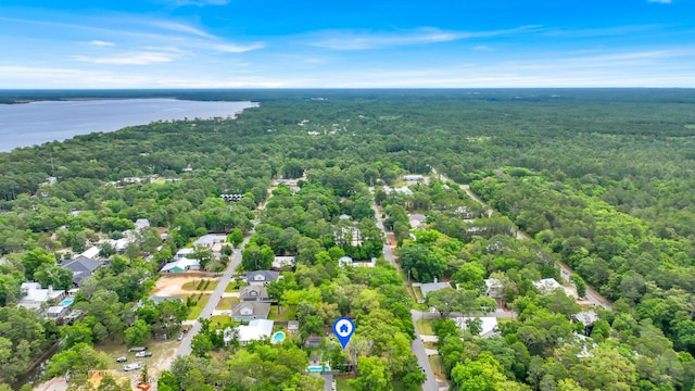 236 Little Canal Dr, Santa Rosa Beach, FL 32459 - bird's eye view of a heavily wooded area and a large body of water