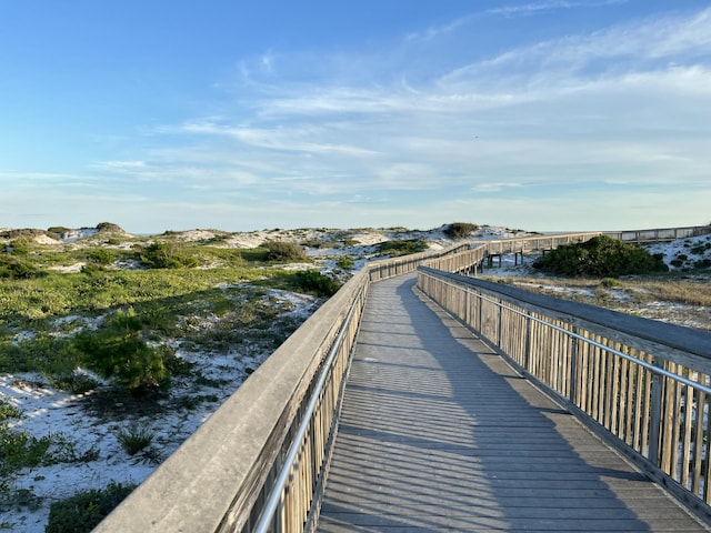 view of dock area