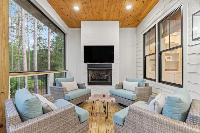 view of sunroom