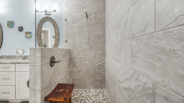 995 Airport Rd Unit 28, Destin, FL 32541 - full bathroom with tiled shower and vanity