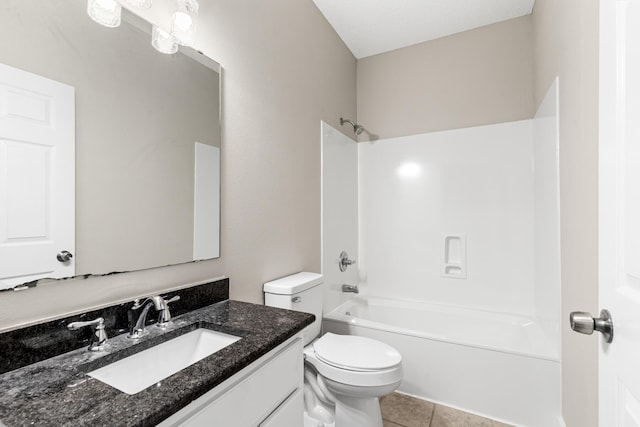 123 Bonaire Blvd, Miramar Beach, FL 32550 - bathroom with vanity, tile patterned floors, toilet, and shower / bathtub combination