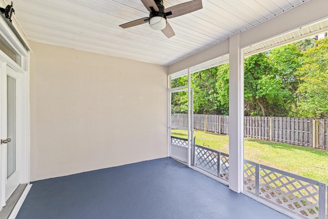 123 Bonaire Blvd, Miramar Beach, FL 32550 - unfurnished sunroom with a ceiling fan