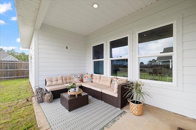613 Las Roblas Grande Dr, Santa Rosa Beach, FL 32459 - view of patio with fence and an outdoor living space