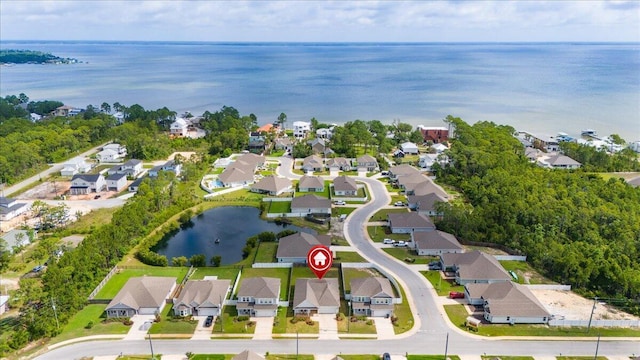 613 Las Roblas Grande Dr, Santa Rosa Beach, FL 32459 - aerial overview of property's location featuring nearby suburban area and a large body of water