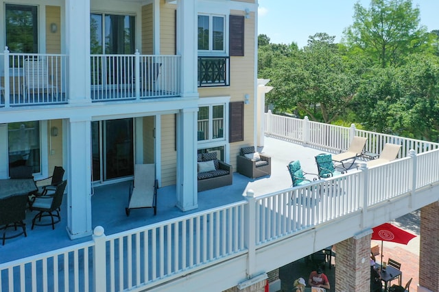 back of property with a patio area