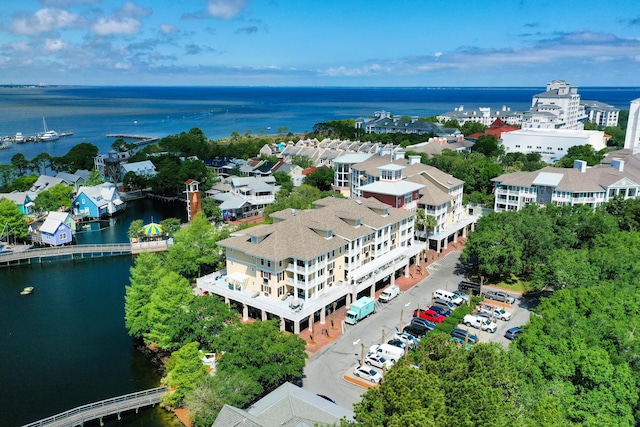 drone / aerial view of a large body of water
