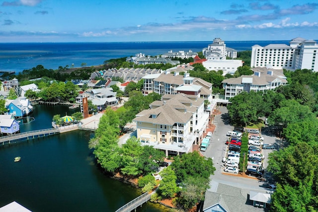 drone / aerial view of a nearby body of water