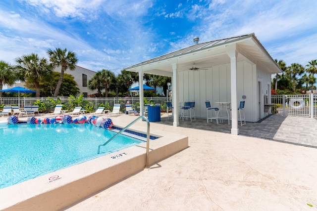 30 Moreno Point Rd Unit 206B, Destin, FL 32541 - community pool featuring a patio and a ceiling fan