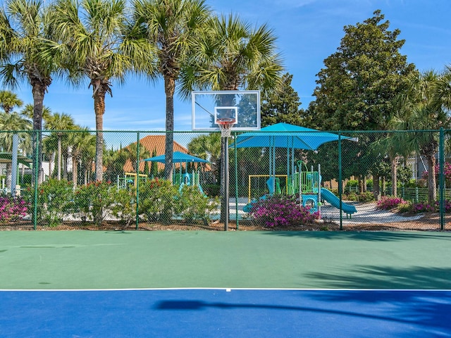 4701 Seastar Vis, Destin, FL 32541 - view of basketball court with fence and community basketball court