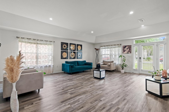 137 Loblolly Bay Dr, Santa Rosa Beach, FL 32459 - living room featuring healthy amount of natural light, wood finished floors, baseboards, and recessed lighting