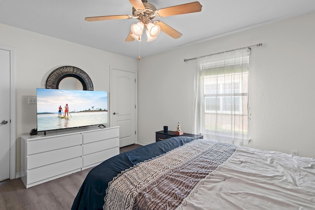 137 Loblolly Bay Dr, Santa Rosa Beach, FL 32459 - bedroom with wood finished floors and ceiling fan
