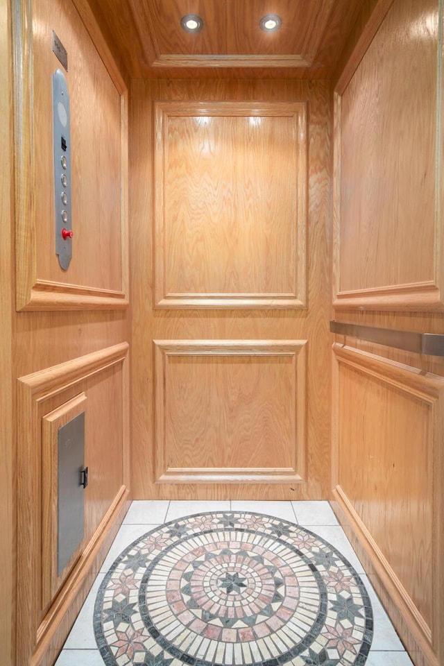 95 Bluebell Cir, Santa Rosa Beach, FL 32459 - elevator with inlaid floor details and recessed lighting