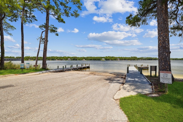 2009 Kildare Cir, Niceville, FL 32578 - dock area with a boat ramp and a water view