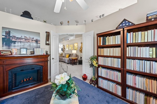 2424 Pineneedle Dr, Navarre, FL 32566 - carpeted living room featuring ceiling fan