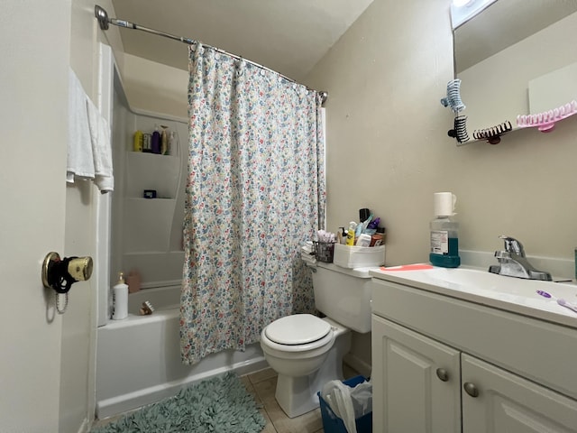 816 Lark St Unit 5, 6, 7, 8, Fort Walton Beach, FL 32547 - full bathroom featuring tile patterned floors, toilet, shower / tub combo, and vanity
