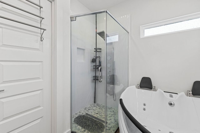 736 Commanche St, Fort Walton Beach, FL 32547 - bathroom with a whirlpool tub and a shower stall