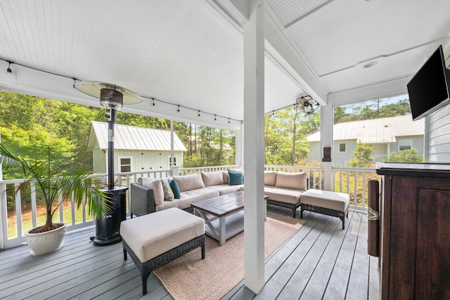 196 Summer Breeze Ln, Santa Rosa Beach, FL 32459 - wooden terrace with an outdoor hangout area
