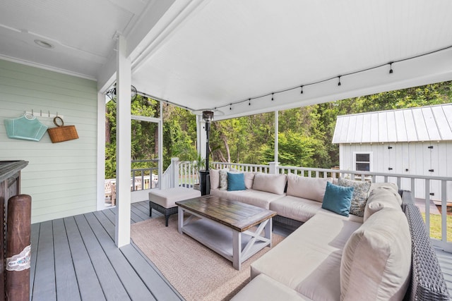 196 Summer Breeze Ln, Santa Rosa Beach, FL 32459 - wooden deck with outdoor lounge area