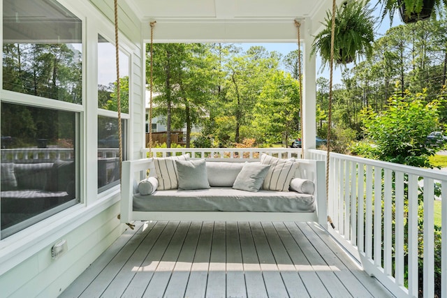 196 Summer Breeze Ln, Santa Rosa Beach, FL 32459 - wooden terrace featuring outdoor lounge area