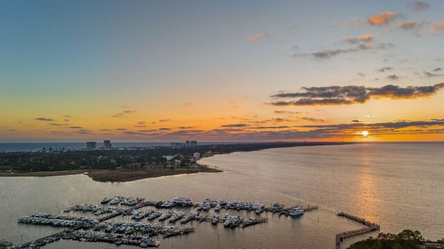 water view featuring a marina