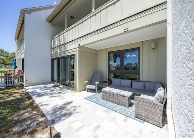 view of patio / terrace with an outdoor hangout area