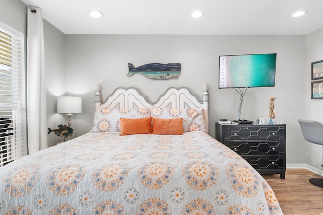 775 Gulf Shore Dr Unit 8250, Destin, FL 32541 - bedroom with wood finished floors, baseboards, and recessed lighting