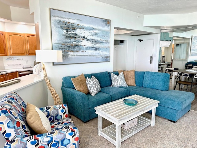 1096 Scenic Gulf Dr Ph 1610, Miramar Beach, FL 32550 - living room featuring light colored carpet