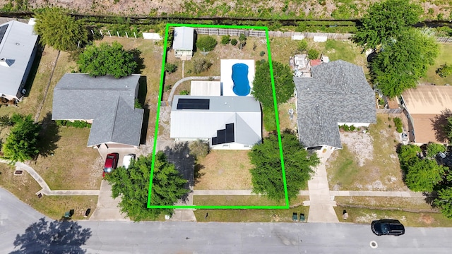 aerial overview of property's location with property parcel outlined