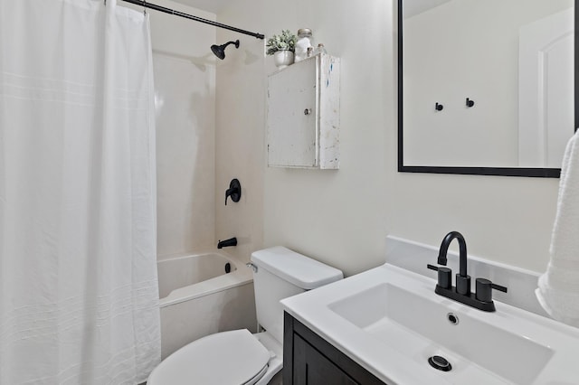 4485 Luke Ave Unit B, Destin, FL 32541 - bathroom with toilet, shower / bath combo with shower curtain, and vanity