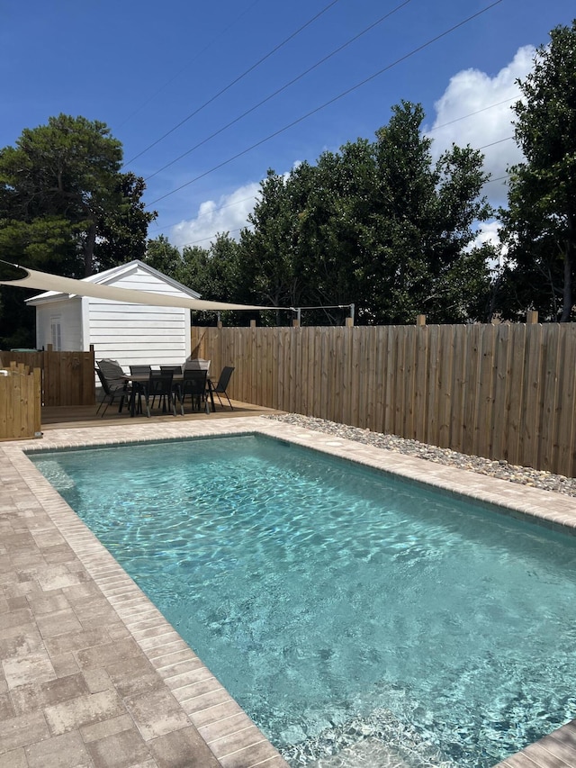4485 Luke Ave Unit B, Destin, FL 32541 - view of pool featuring a fenced backyard and outdoor dining area