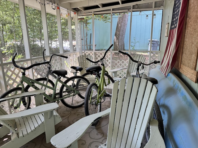 view of sunroom