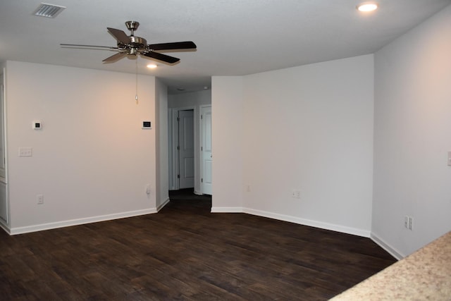 575 Earl Godwin Rd, Freeport, FL 32439 - empty room with ceiling fan, wood finished floors, recessed lighting, and baseboards