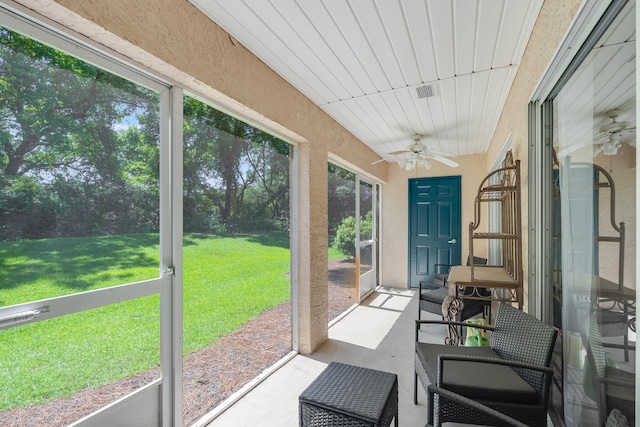 4274 Calinda Ln Unit 215, Niceville, FL 32578 - sunroom with ceiling fan