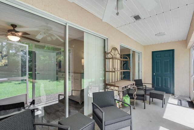 4274 Calinda Ln Unit 215, Niceville, FL 32578 - sunroom / solarium featuring ceiling fan