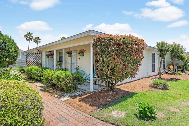 view of front of home with covered porch