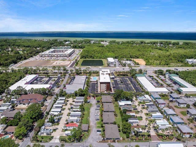 drone / aerial view of a large body of water