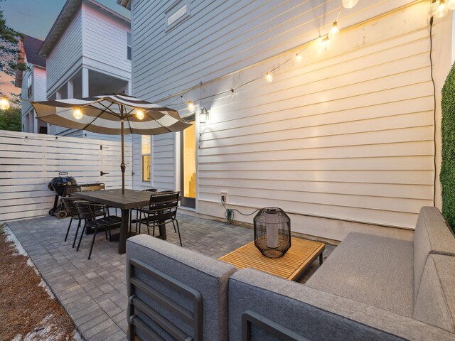 190 Valdare Ln, Inlet Beach, FL 32461 - view of patio / terrace with outdoor dining space and fence