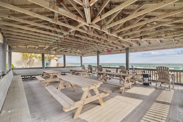 241 Overlook Dr, Miramar Beach, FL 32550 - wooden terrace with a water view